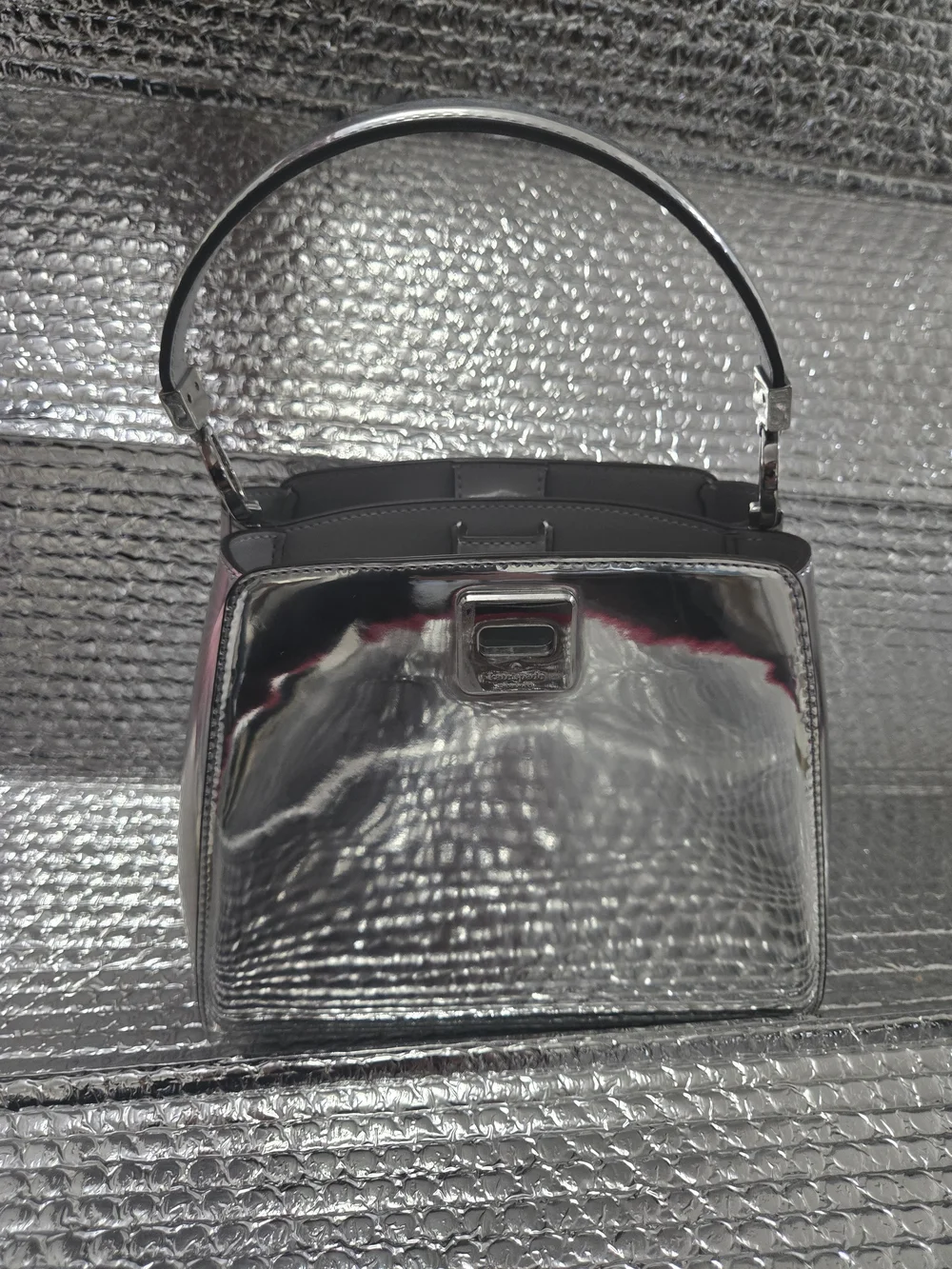 Kate Spade Silver Metallic Top-Handle Women’s Bag